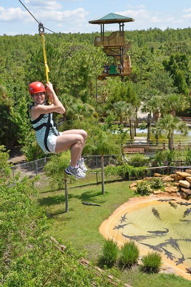 Zip Lining in Central Florida at Gatorland