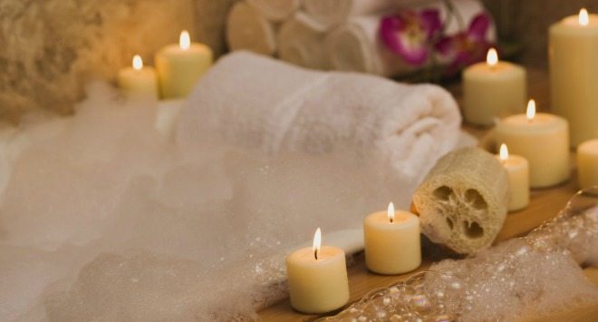 stay at home spa date night
