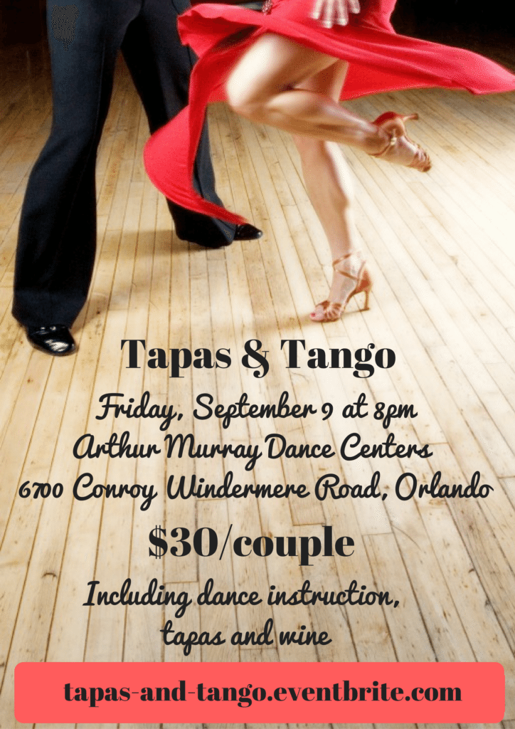 Join us for Tapas and Tango September 9