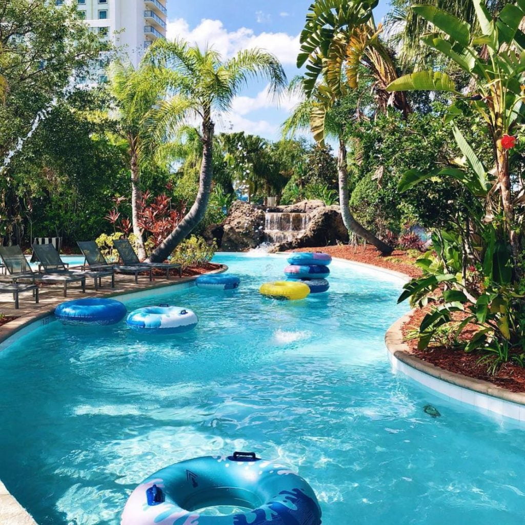 Orlando Hotels With Lazy River Pool Audra Needham   Hilton Orlando Lazy River Scaled 