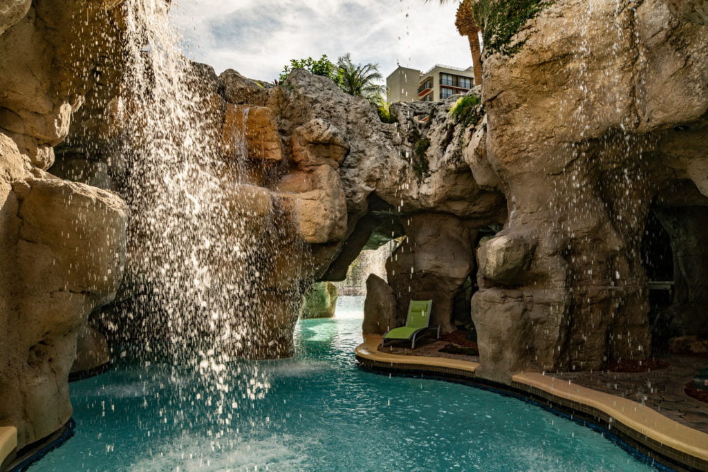 Rock cave Orlando resort pools at Hyatt Regency Grand Cypress