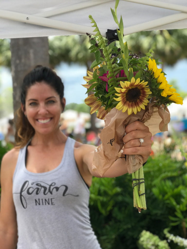 Farm Nine floral vendor at Winter Garden Farmer's Market