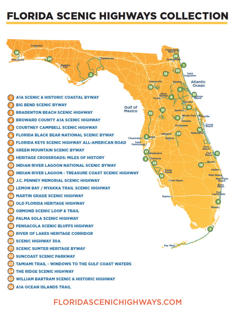 Florida Scenic Highways map