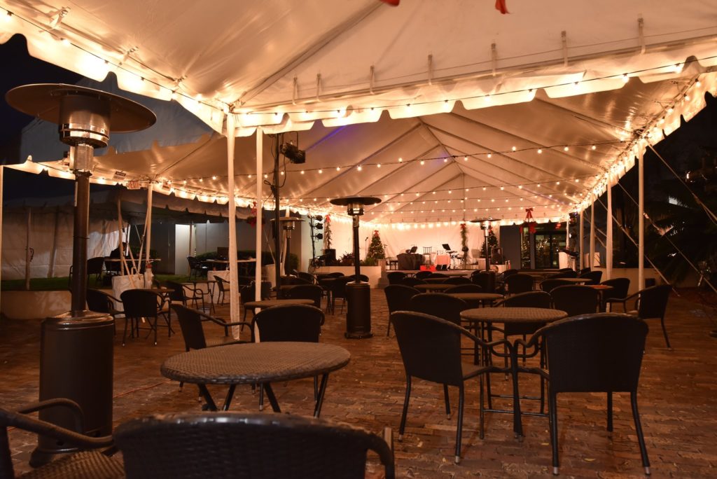 Darden Courtyard outdoor tented performance space at Orlando Shakes