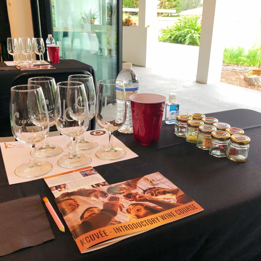 KCuvee wine courses in Orlando work station
