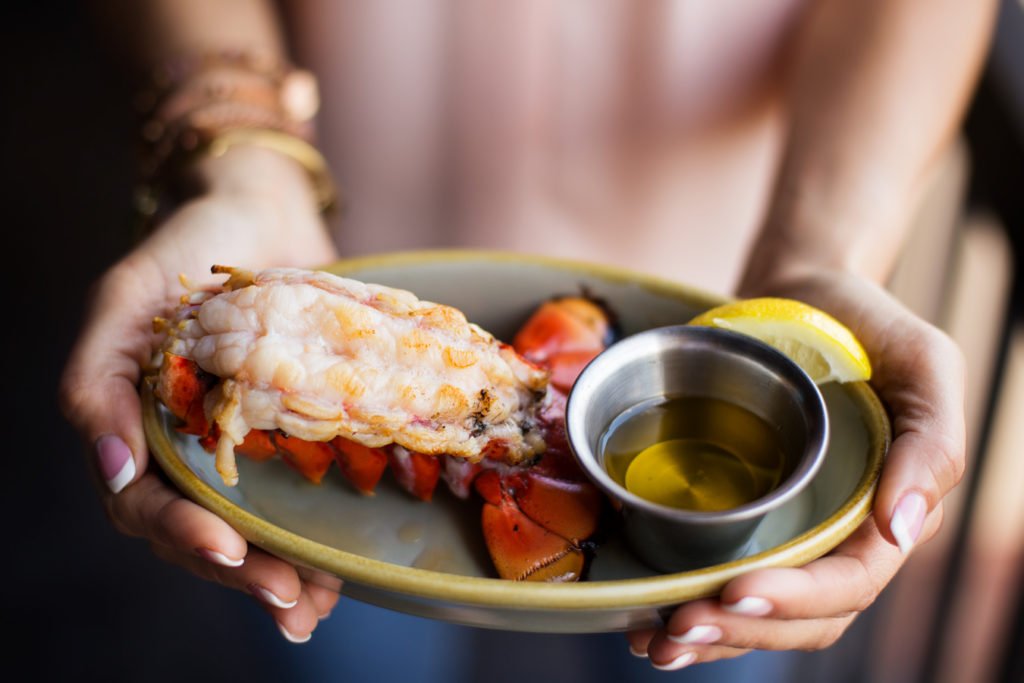 Lobster tail on the happy hour menu at Big Fin Seafood Kitchen