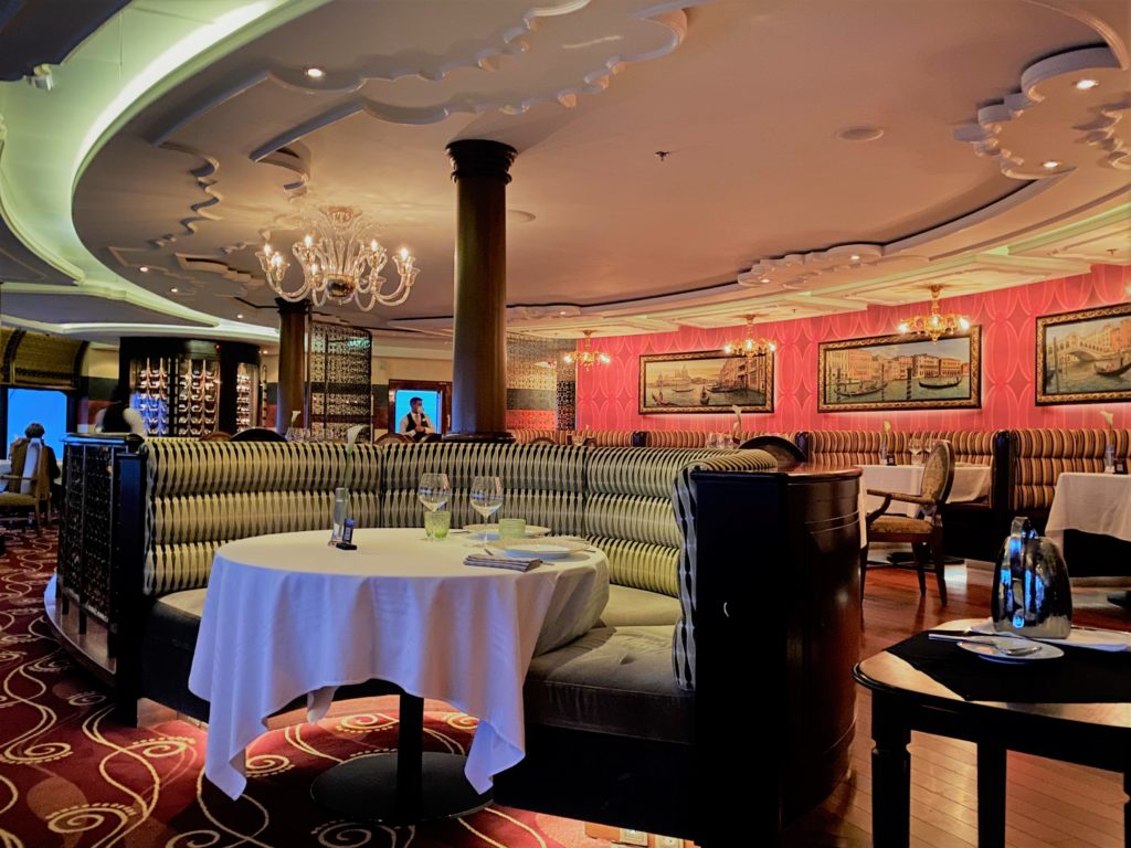 Palo adults-only restaurant on Disney Cruise Line features Venice inspired decor