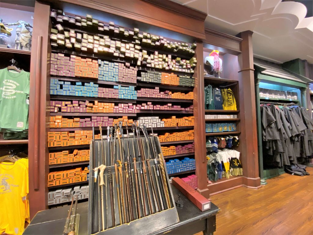 Universal Orlando Harry Potter Wands Robes and Merchandise at merchandise shop