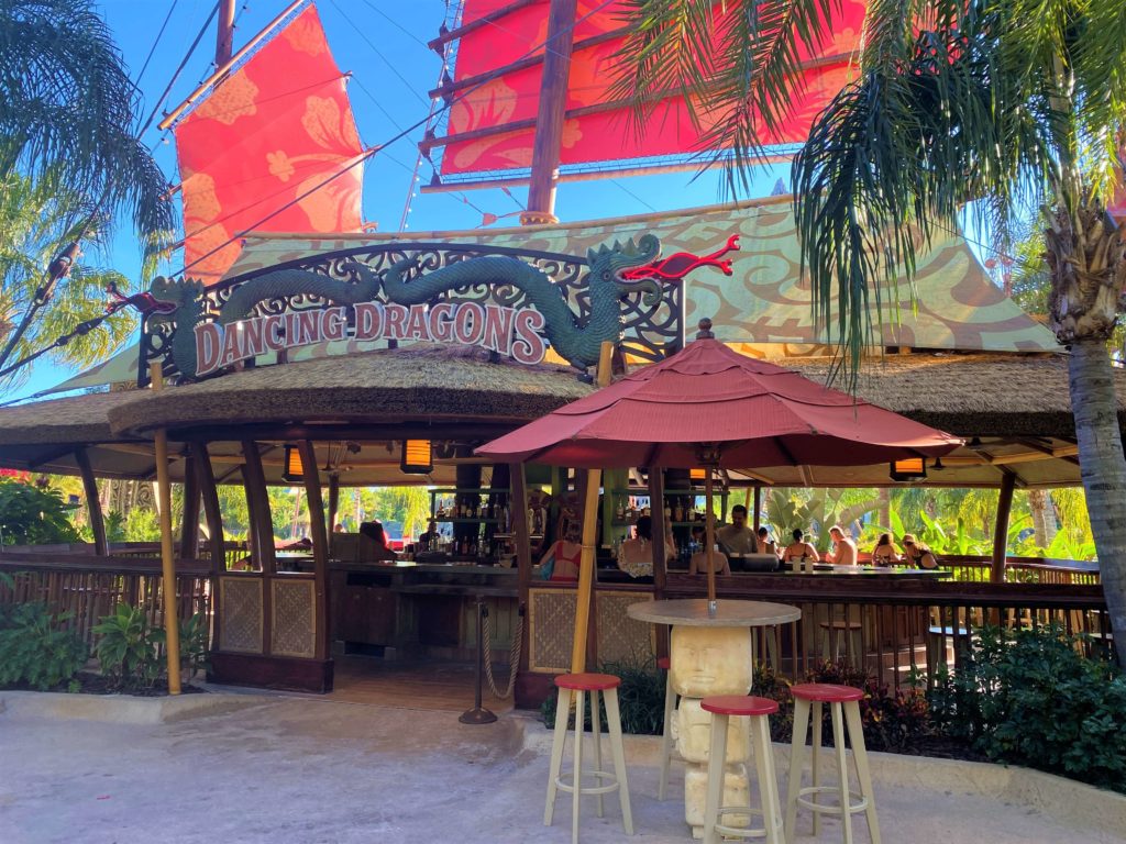 Universal's Volcano Bay Dancing Dragons Bar which 
