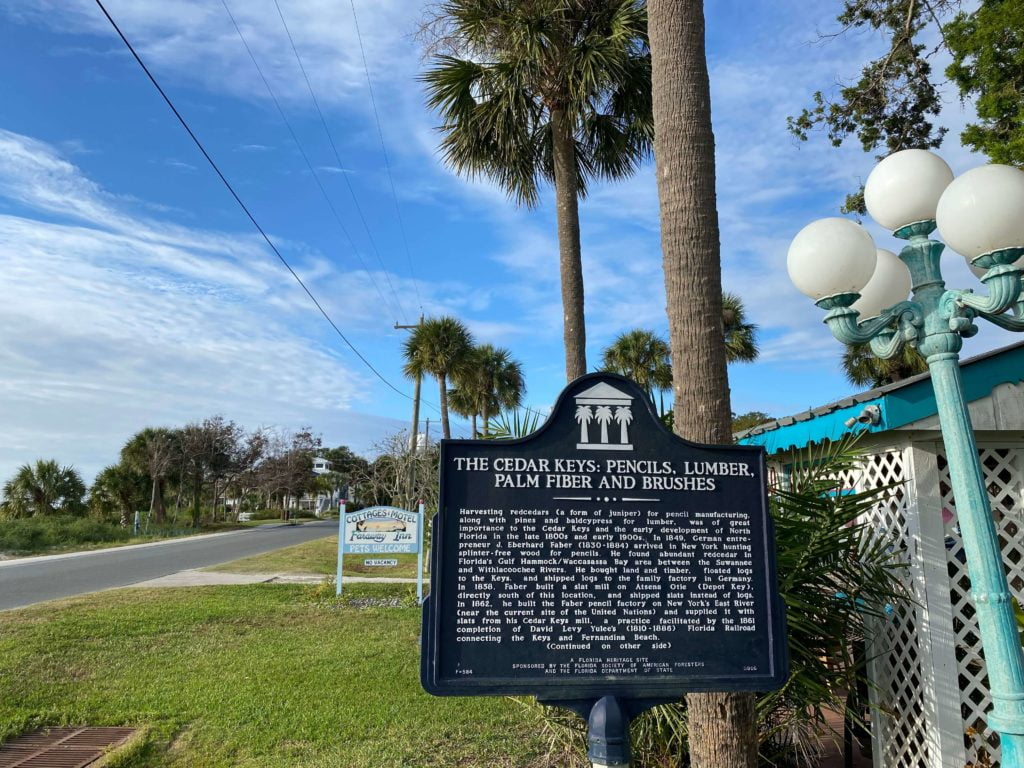 Cedar Key History plaque