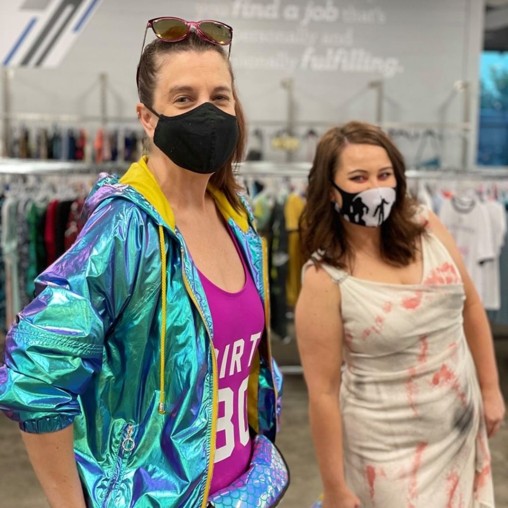  @meghanonthemove models Halloween costumes at Goodwill Stores of Central Florida