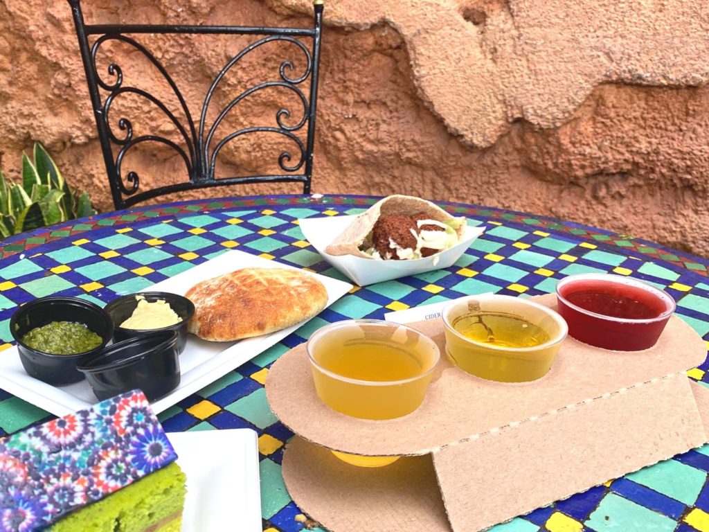 Flight of Cider and Food at Tangierine Café Flavors of the Medina