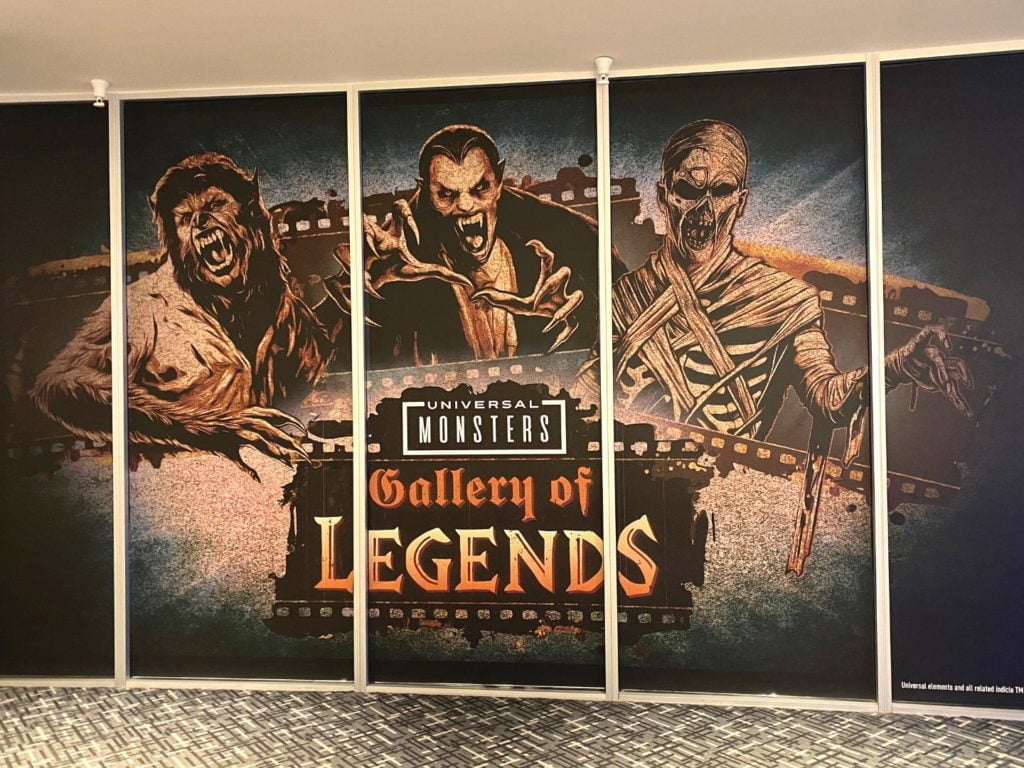 entrance to Universal Monsters Gallery of Legends at Cabana Bay Beach Resort