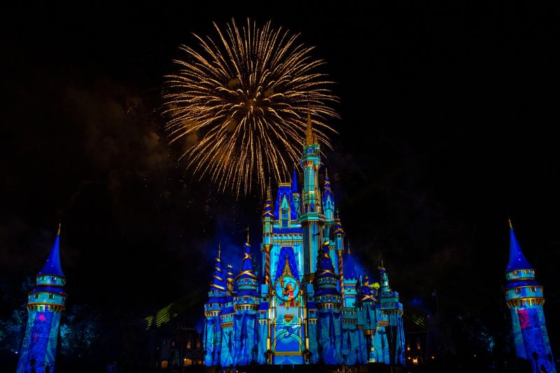 Fireworks over Cinderella Castle - Image credit Disney