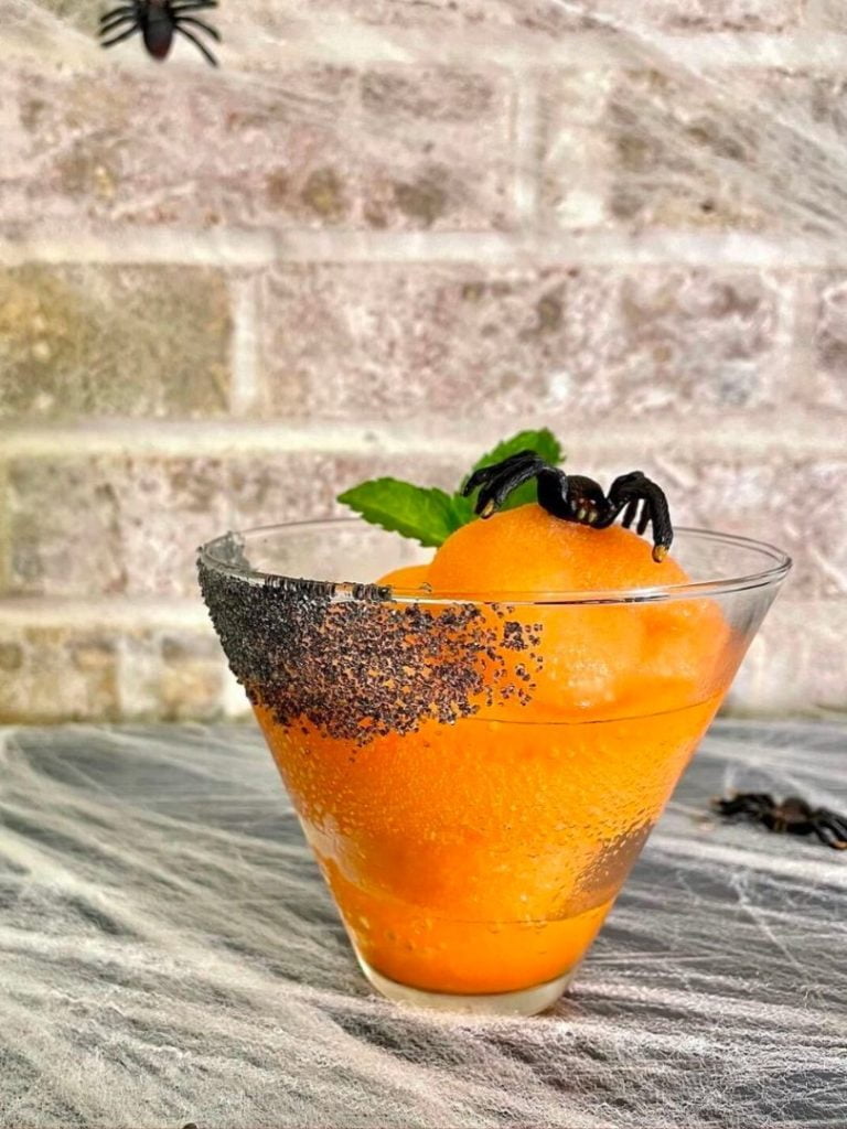 Halloween Drinks in Orlando Orange Frose at The Hampton Social - Image from The Hampton Social