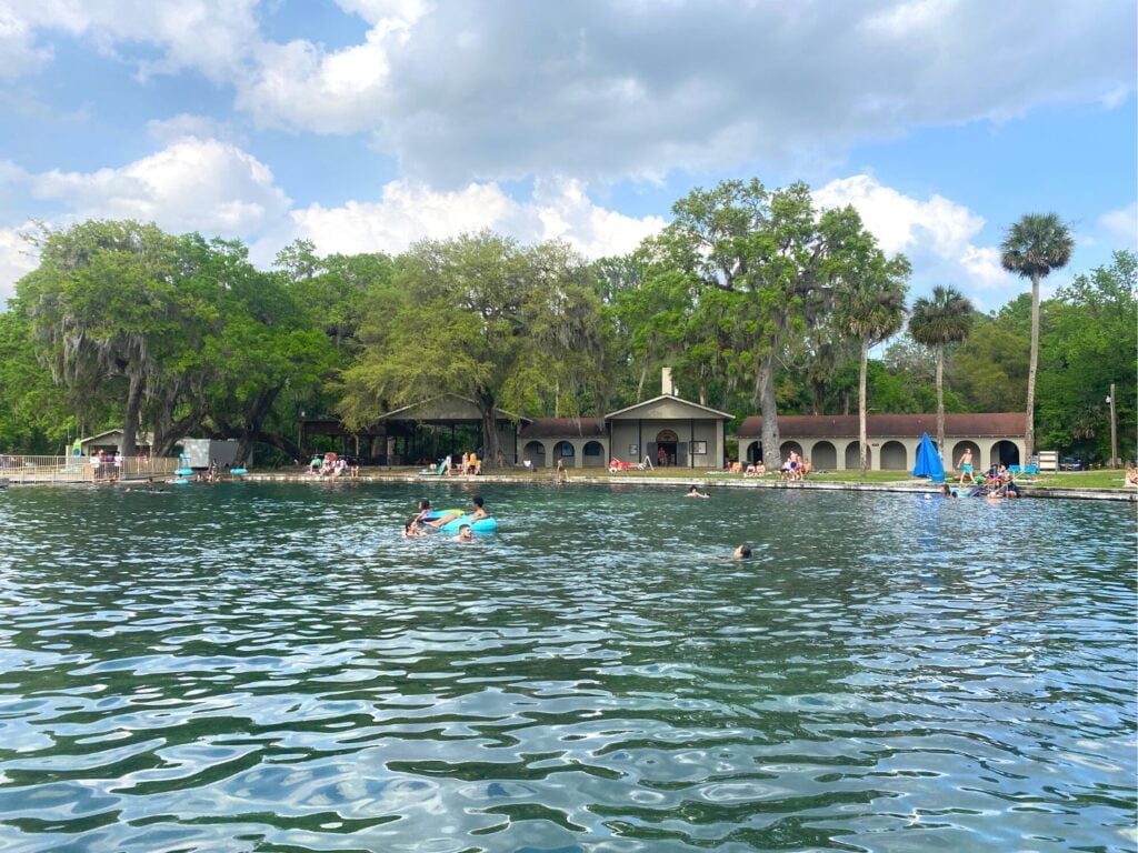 Inner tube floats on the water at De Leon Springs State Park 2023 