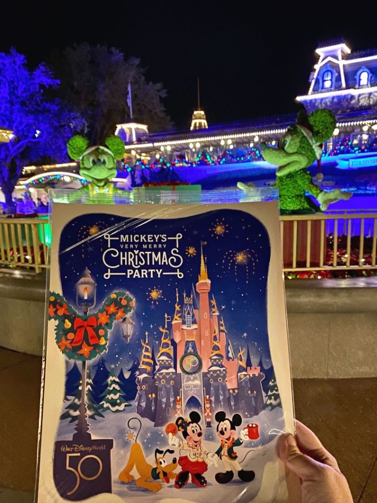 Walt Disney World 50th Anniversary Poster 2022 Mickey's Very Merry Christmas Party 