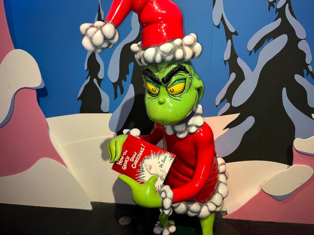 The Grinch Photo Opportunity at Universal's Holiday Tribute Store 2022