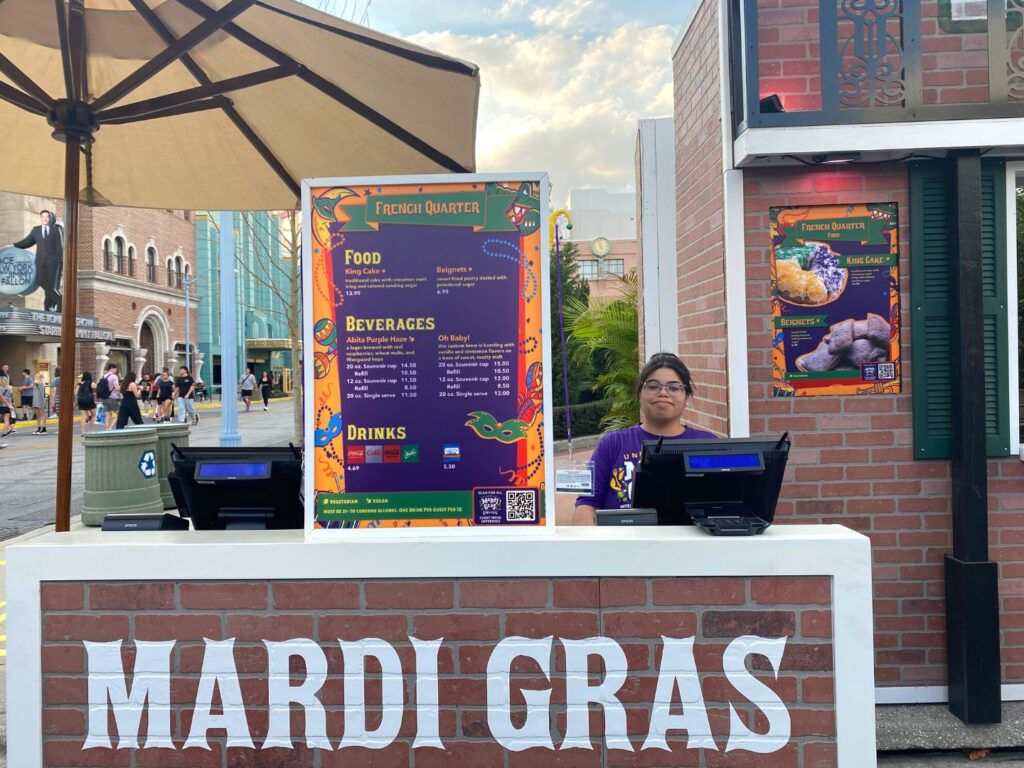 French Quarter Booth at Universal Orlando Mardi Gras 2023