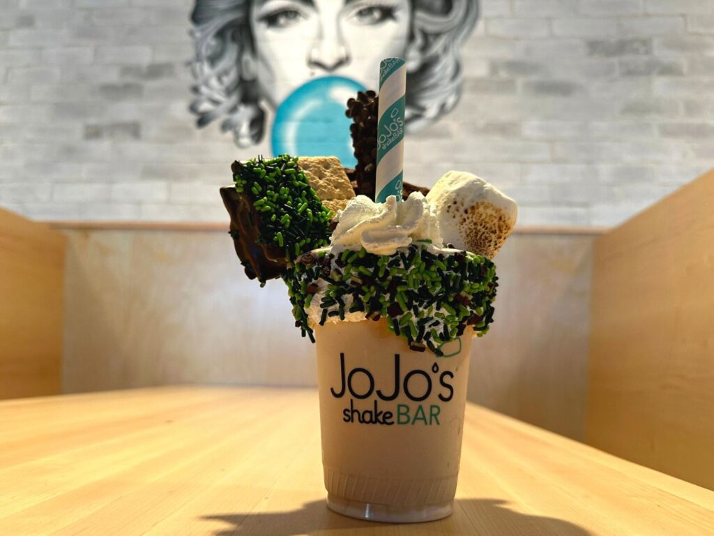 decadent milkshake at JoJo's Shake Bar