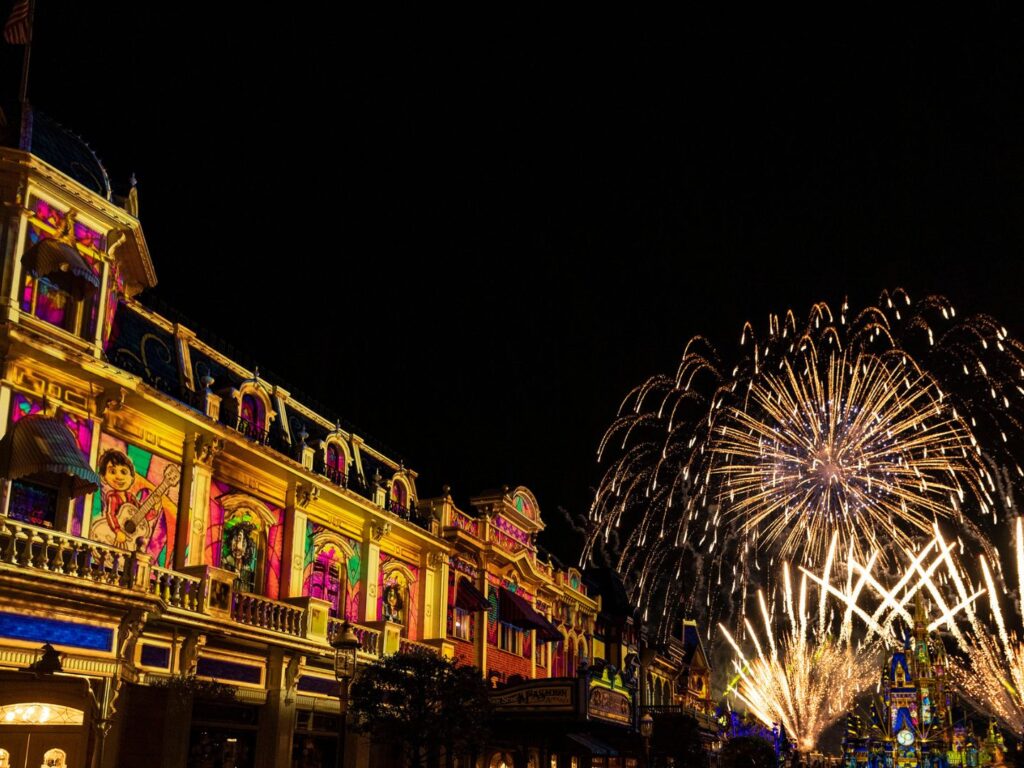 Happily Ever After fireworks and projections on Main Street U.S.A. - Image credit, Matt Stroshane Disney Photographer