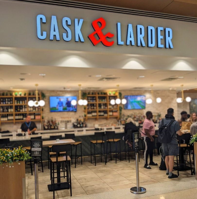 Cask and Larder Airport Terminal C dining area