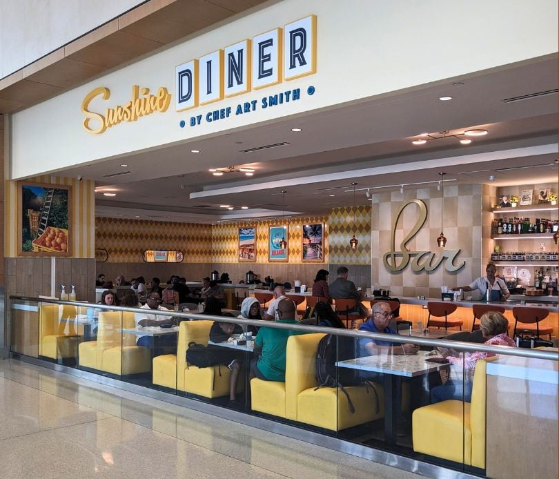 Dining Area of Sunshine Diner by Chef Art Smith Orlando International Airport Terminal C